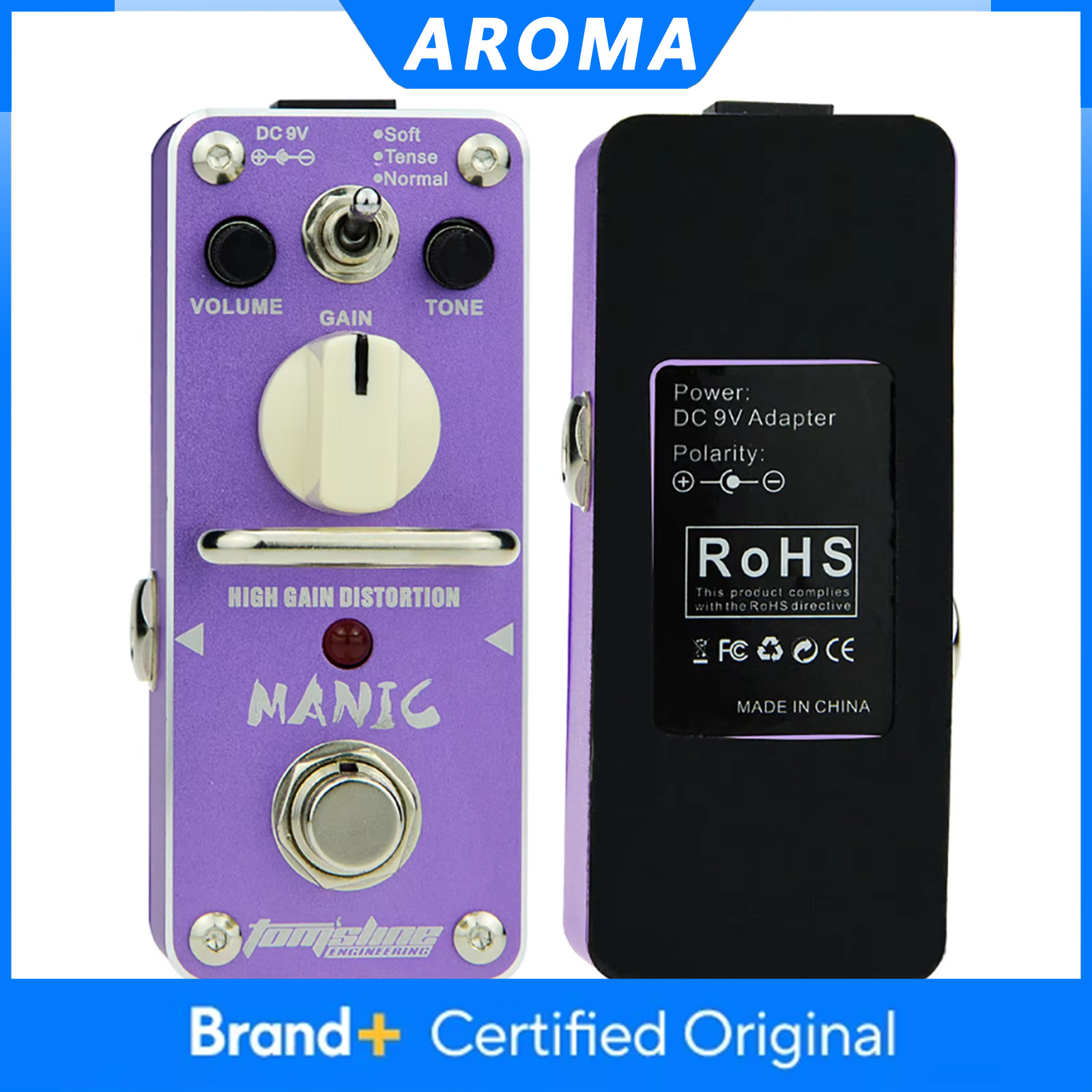 Diy Guitar Electronics - AROMA AMC-3 دواسة تأثيرات تشويه الصوت