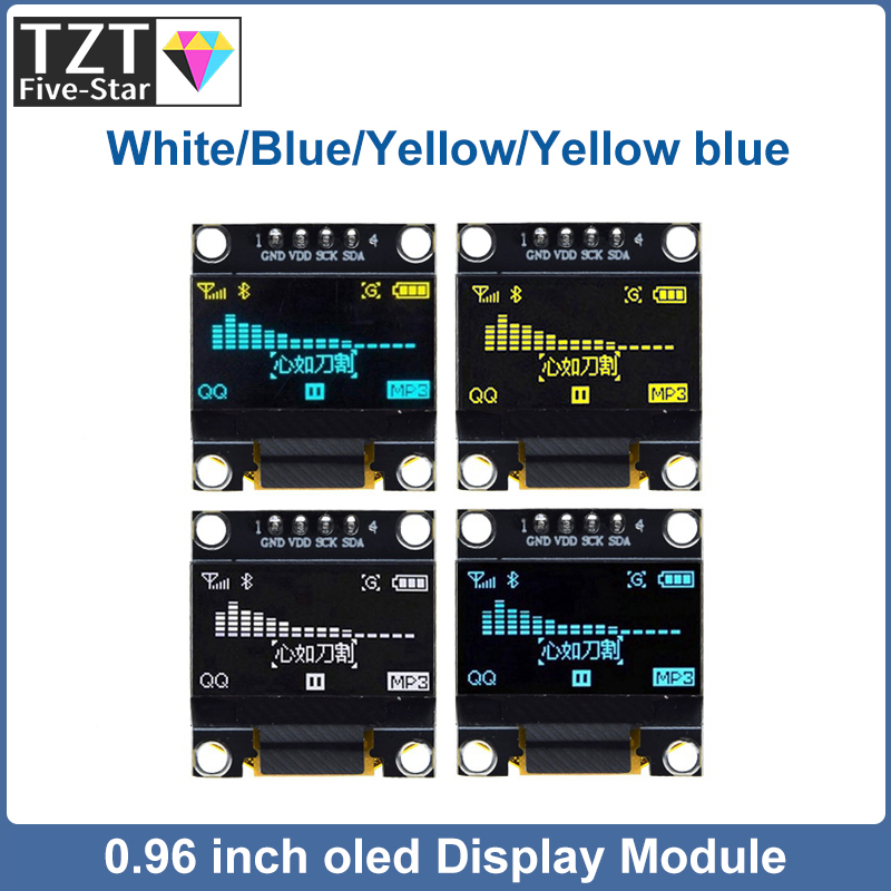 I2C Lcd Display - 0.96 بوصة oled IIC المسلسل الأبيض