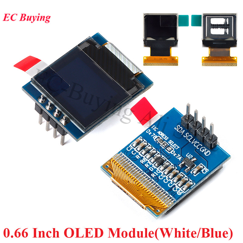 I2C Lcd Display - 0.66 بوصة OLED وحدة عرض LCD