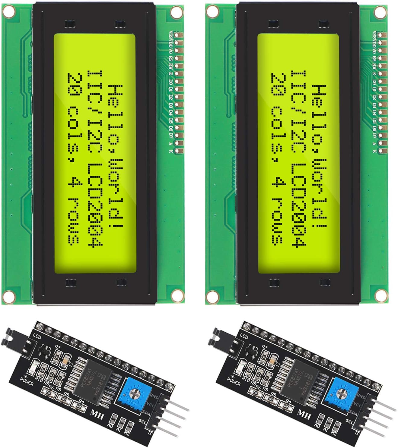 I2C Lcd Display - وحدة إضاءة خلفية زرقاء مع محول