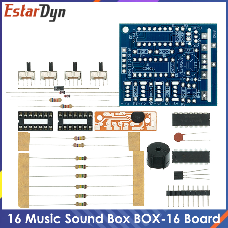 Diy Electronics For Kids - صندوق موسيقى BOX-16 بـ 16 نغمة،