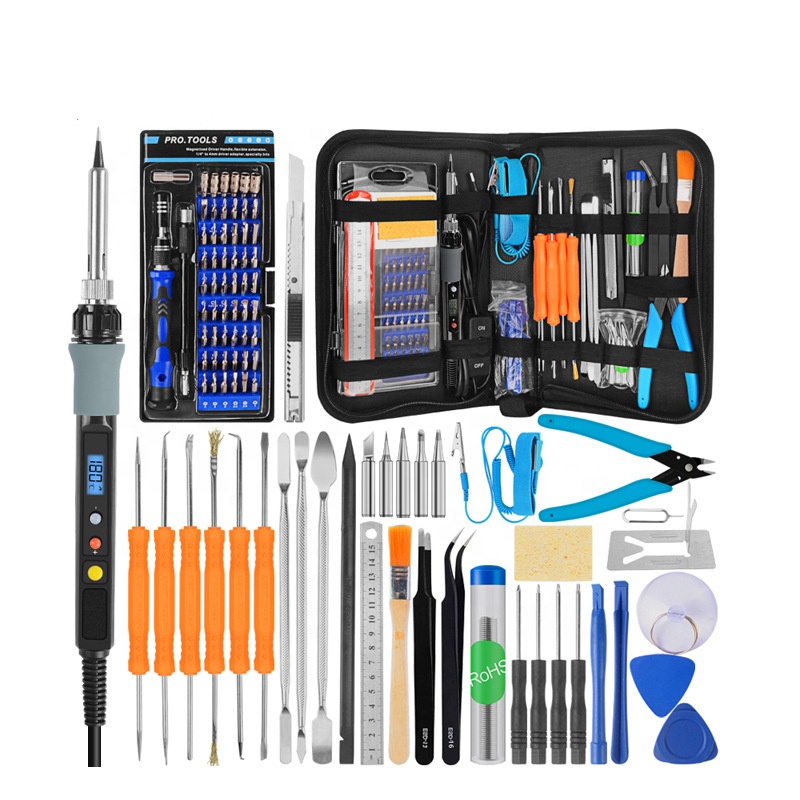 مجموعة أدوات لحام كهربائية بشا - مراجعة Soldering Iron Kit وسعره