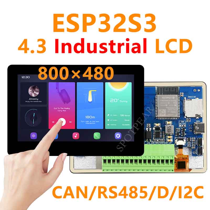 شاشة لمس ESP32 S3 بدقة 800×480 - مراجعة I2C Lcd Display وسعره