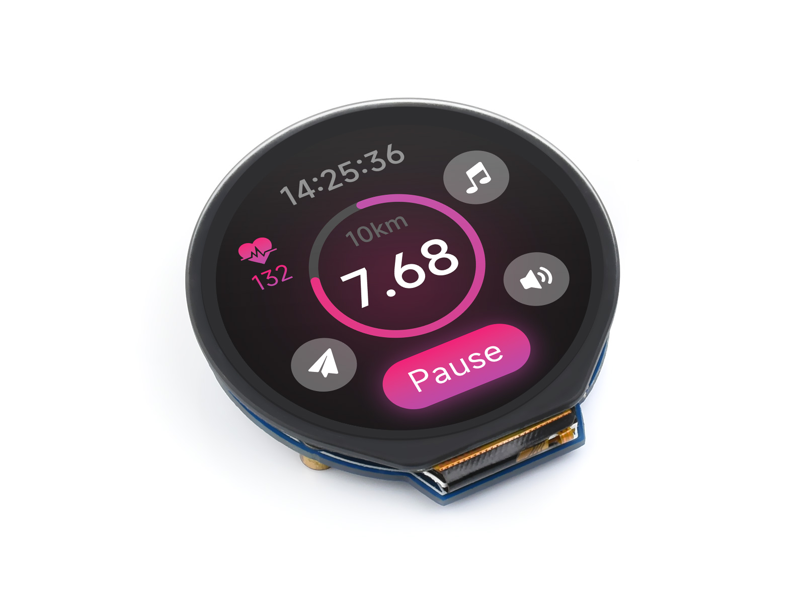 وحدة عرض LCD مستديرة مقاس 1.28 - مراجعة I2C Lcd Display وسعره
