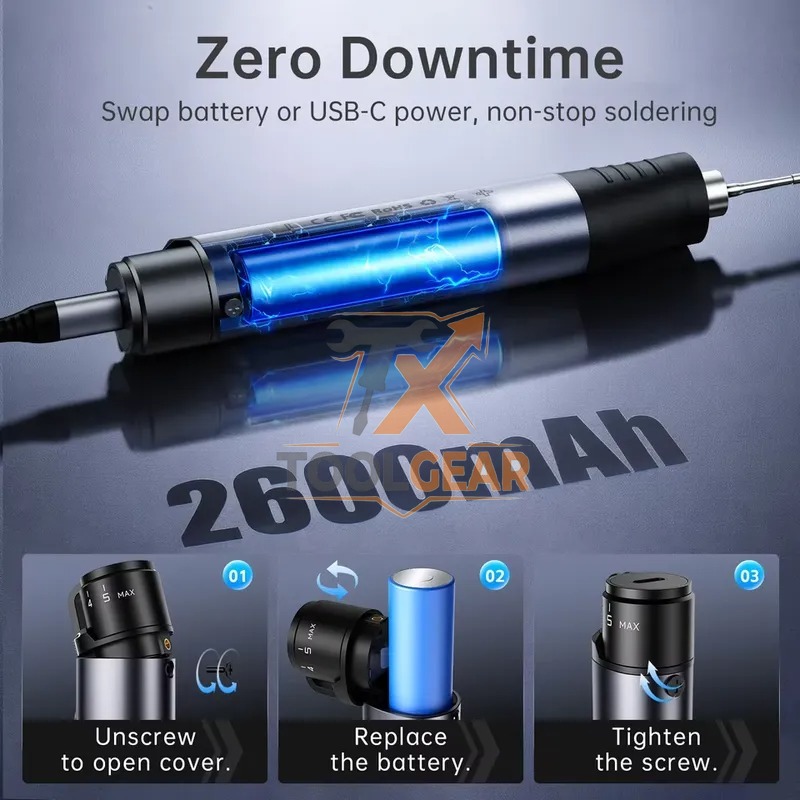طقم لحام لاسلكي HS-03 مع رؤوس  - مراجعة Soldering Iron Kit وسعره
