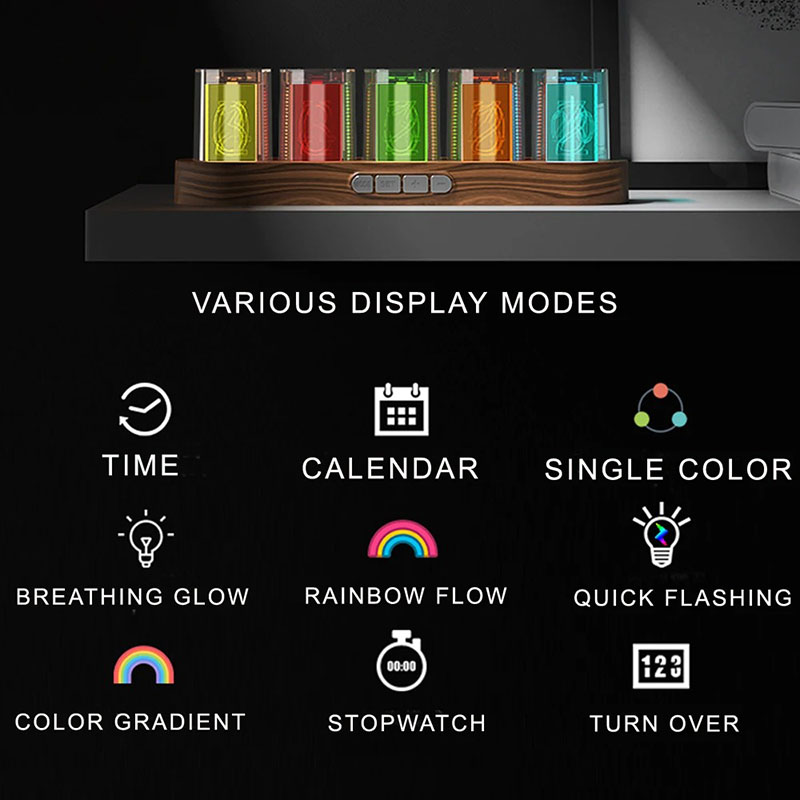 ساعة أنبوبية إلكترونية DIY، سا - مراجعة Diy Electronics Desk وسعره