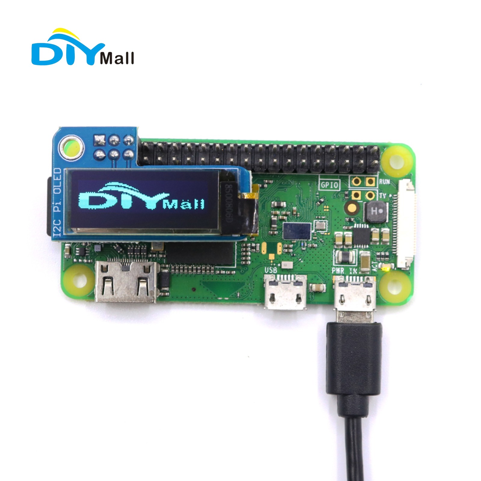 شاشة OLED مقاس 0.91 بوصة بدقة  - مراجعة Diy Electronics Raspberry Pi وسعره