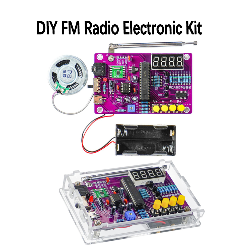 طقم راديو FM إلكتروني للتركيب  - مراجعة Diy Electronics Radio وسعره