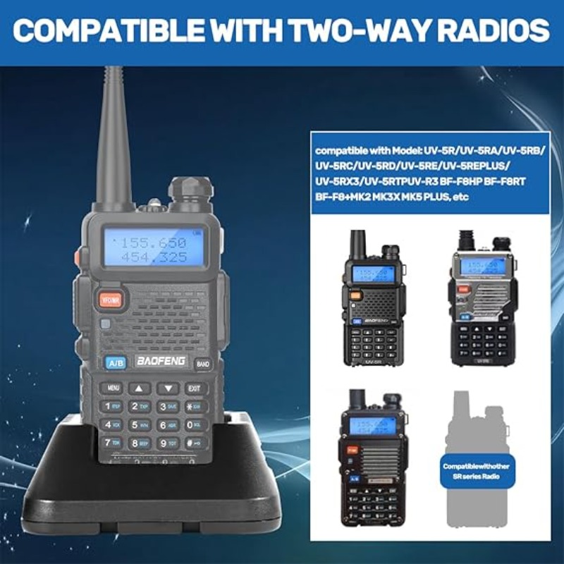 قاعدة شحن Baofeng UV-5R BF-F8H - مراجعة Diy Electronics Radio وسعره