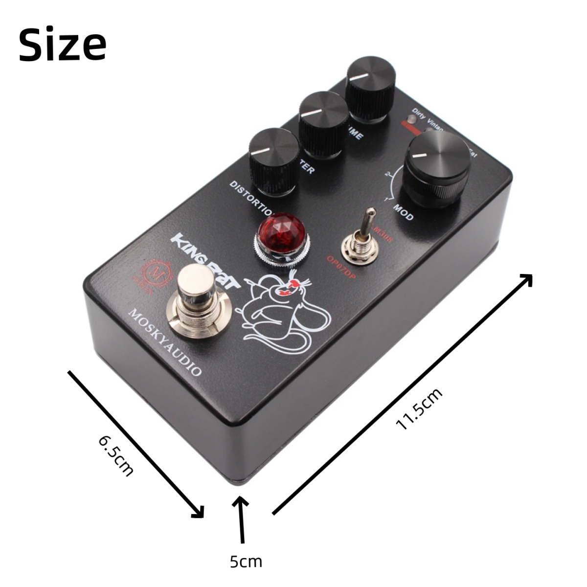 دواسة تأثيرات موسكي كينج رات ل - مراجعة Diy Guitar Electronics وسعره