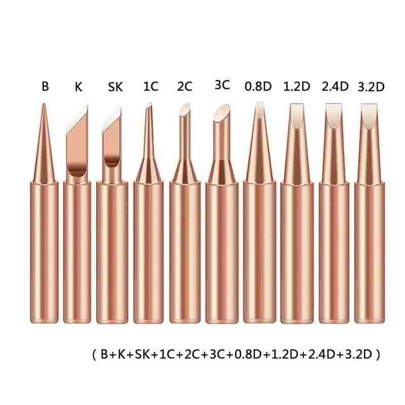 10 قطع رؤوس لحام من النحاس الن - مراجعة Soldering Iron Kit وسعره