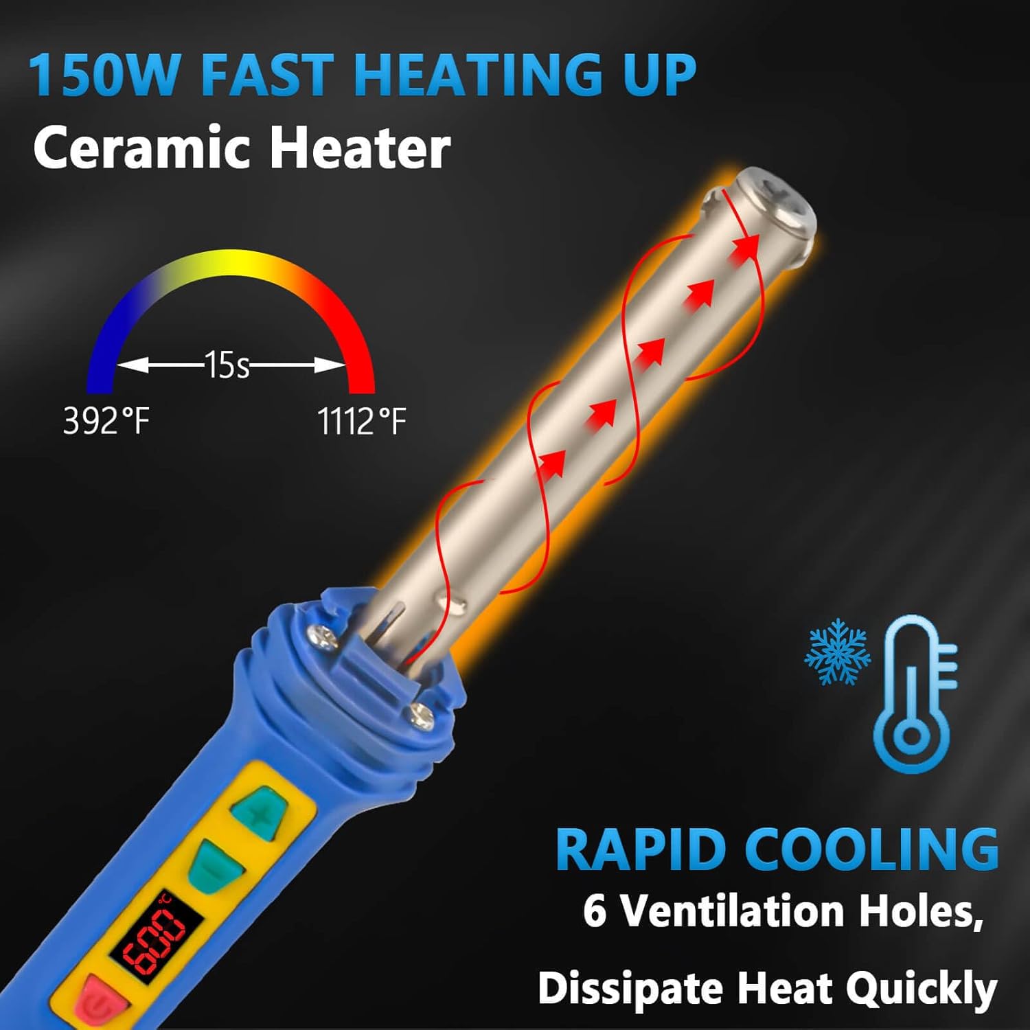 جهاز لحام بلاستيك رقمي LED بقو - مراجعة Soldering Iron Kit وسعره
