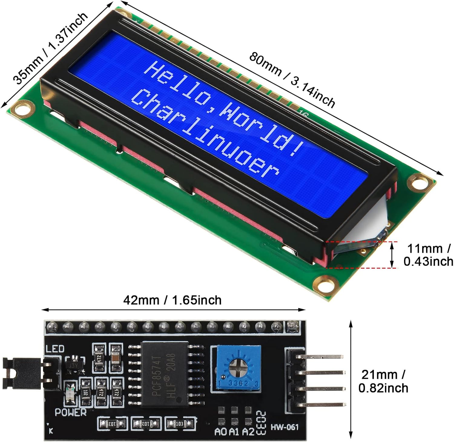 مجموعة واحدة من شاشة LCD 1602  - مراجعة I2C Lcd Display وسعره