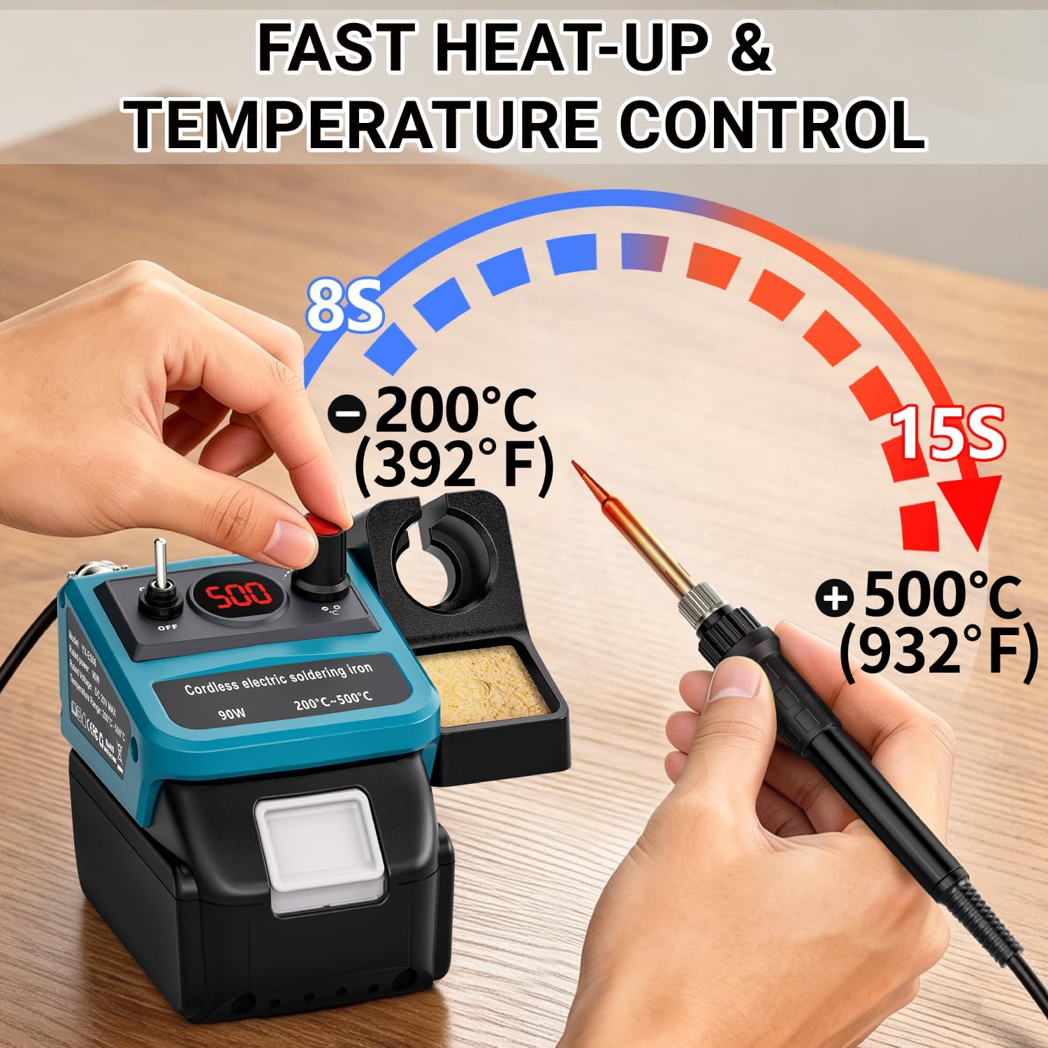 طقم لحام رقمي لاسلكي بقوة 90 و - مراجعة Soldering Iron Kit وسعره