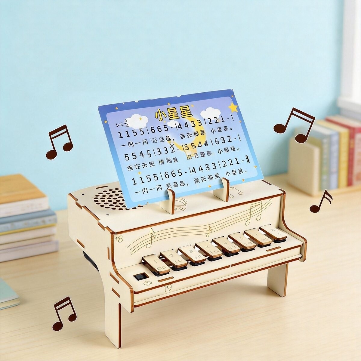 نموذج بيانو إلكتروني خشبي للتج - مراجعة Diy Electronics For Kids وسعره