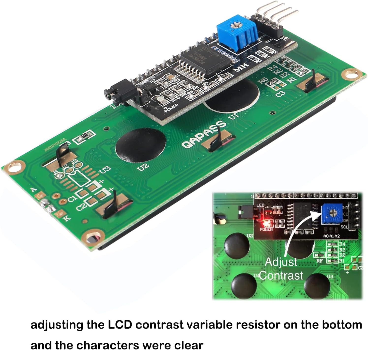 وحدة إضاءة خلفية زرقاء مع محول - مراجعة I2C Lcd Display وسعره