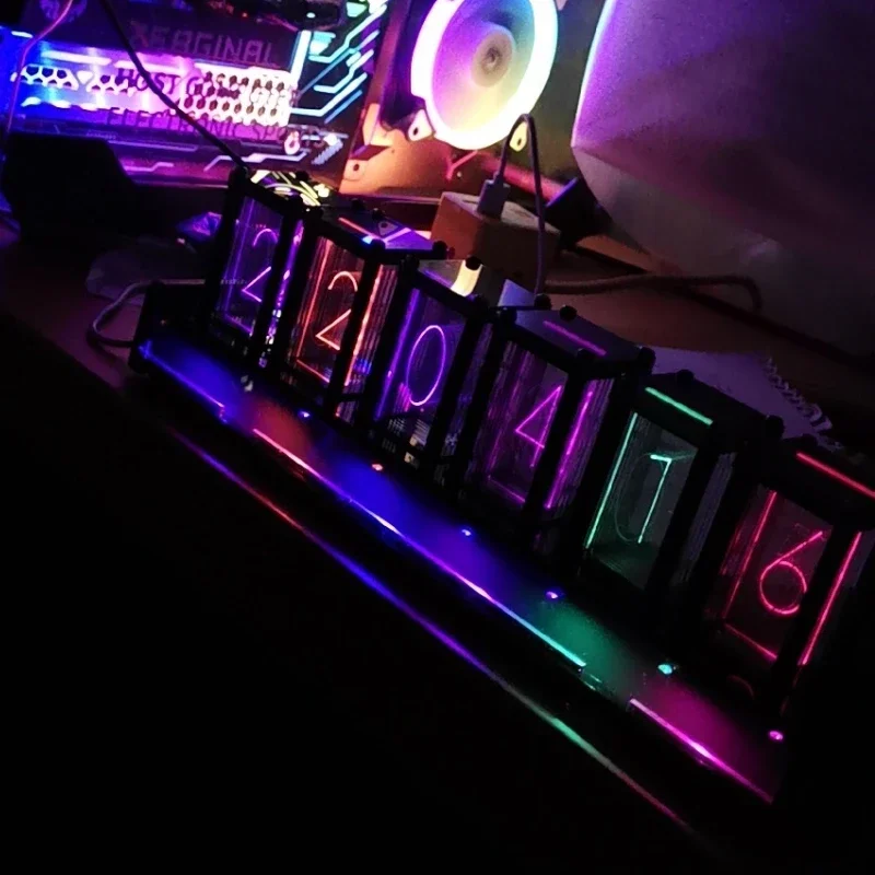 ساعة طاولة رقمية صامتة ليد ، أ - مراجعة Diy Electronics Desk وسعره