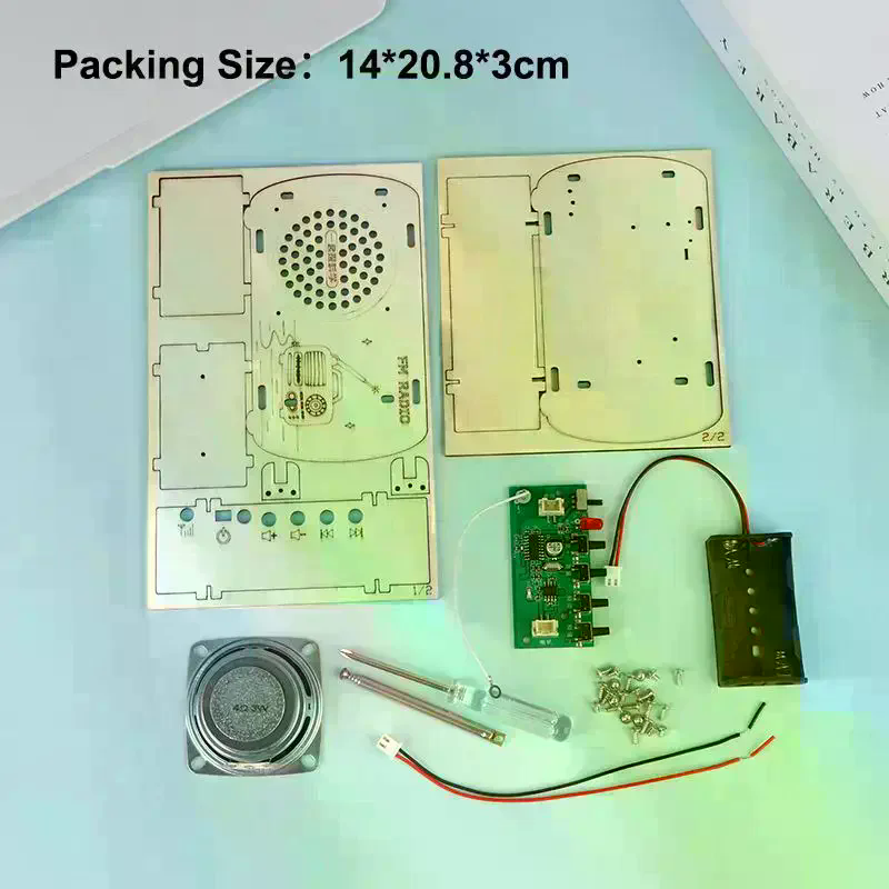 مجموعة راديو FM خشبية للتجميع  - مراجعة Diy Electronics Projects For Students وسعره