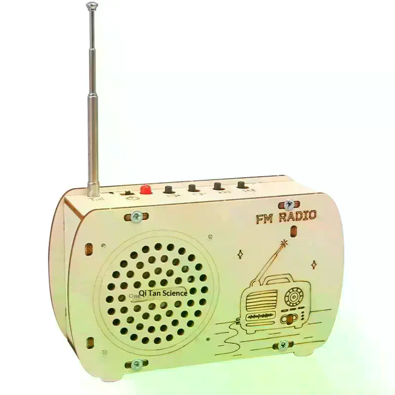 مجموعة راديو FM خشبية للتجميع  - مراجعة Diy Electronics Projects For Students وسعره