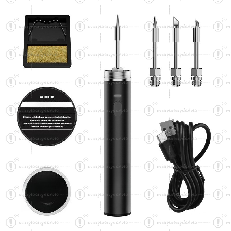 مكواة لحام لاسلكية صغيرة بمنفذ - مراجعة Soldering Iron Kit وسعره