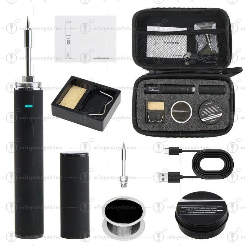 مكواة لحام لاسلكية صغيرة بمنفذ - مراجعة Soldering Iron Kit وسعره
